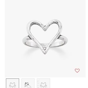 James Avery Open Heart Silver Ring